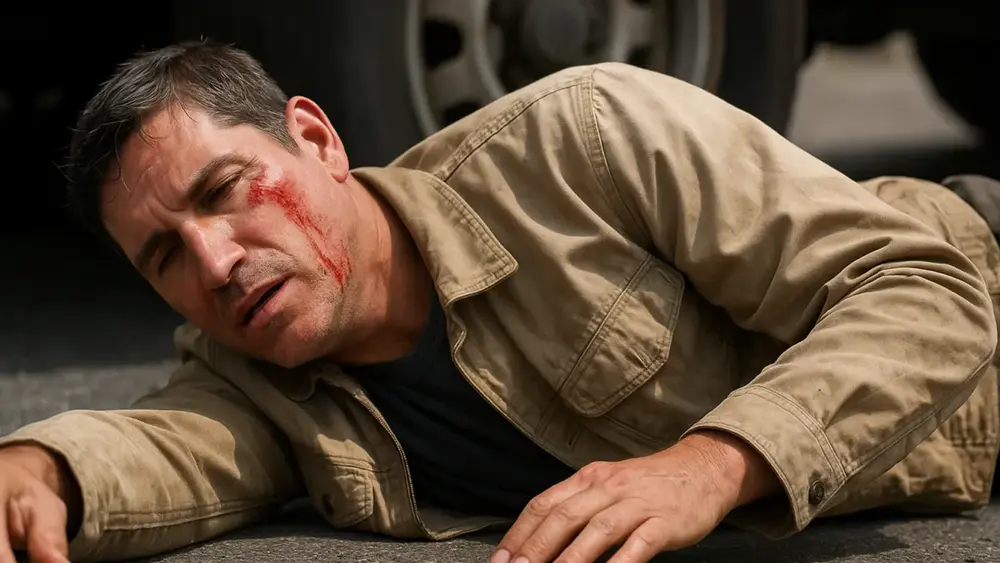 Jim Caviezel sofreu acidente em qual cena?