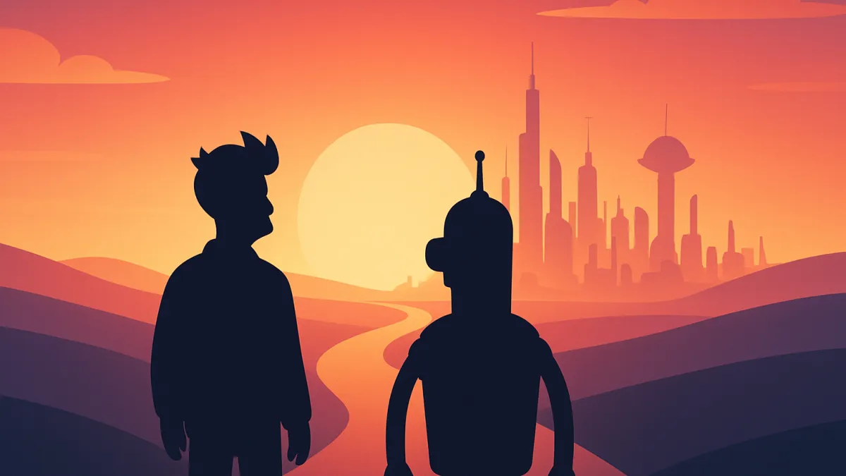 Futurama (1999): Fry e Bender: A aventura épica no futuro!