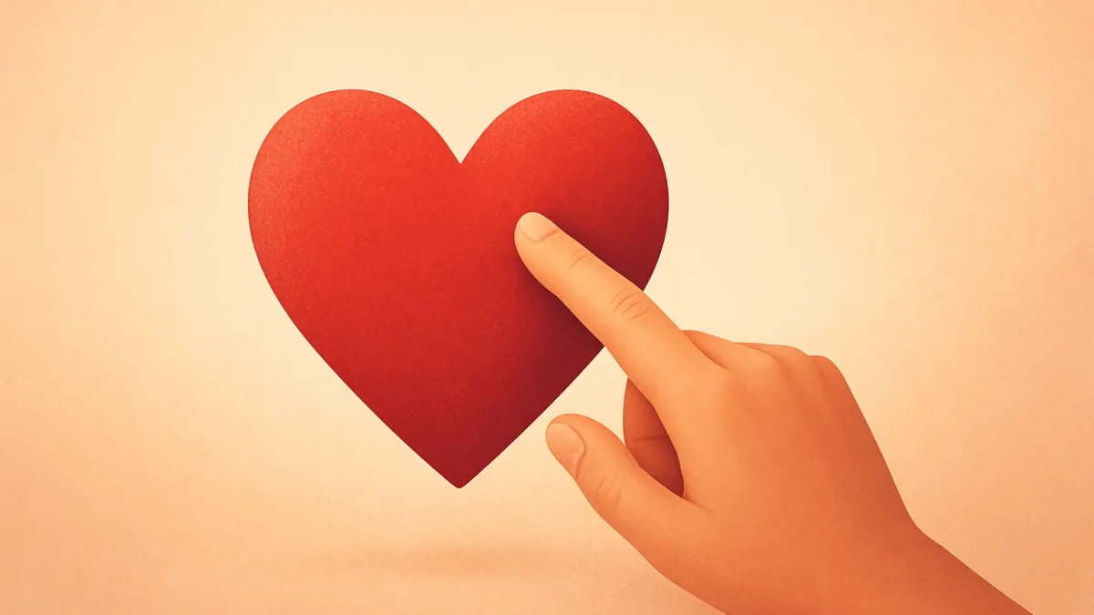 Como tocar o coração sem peso